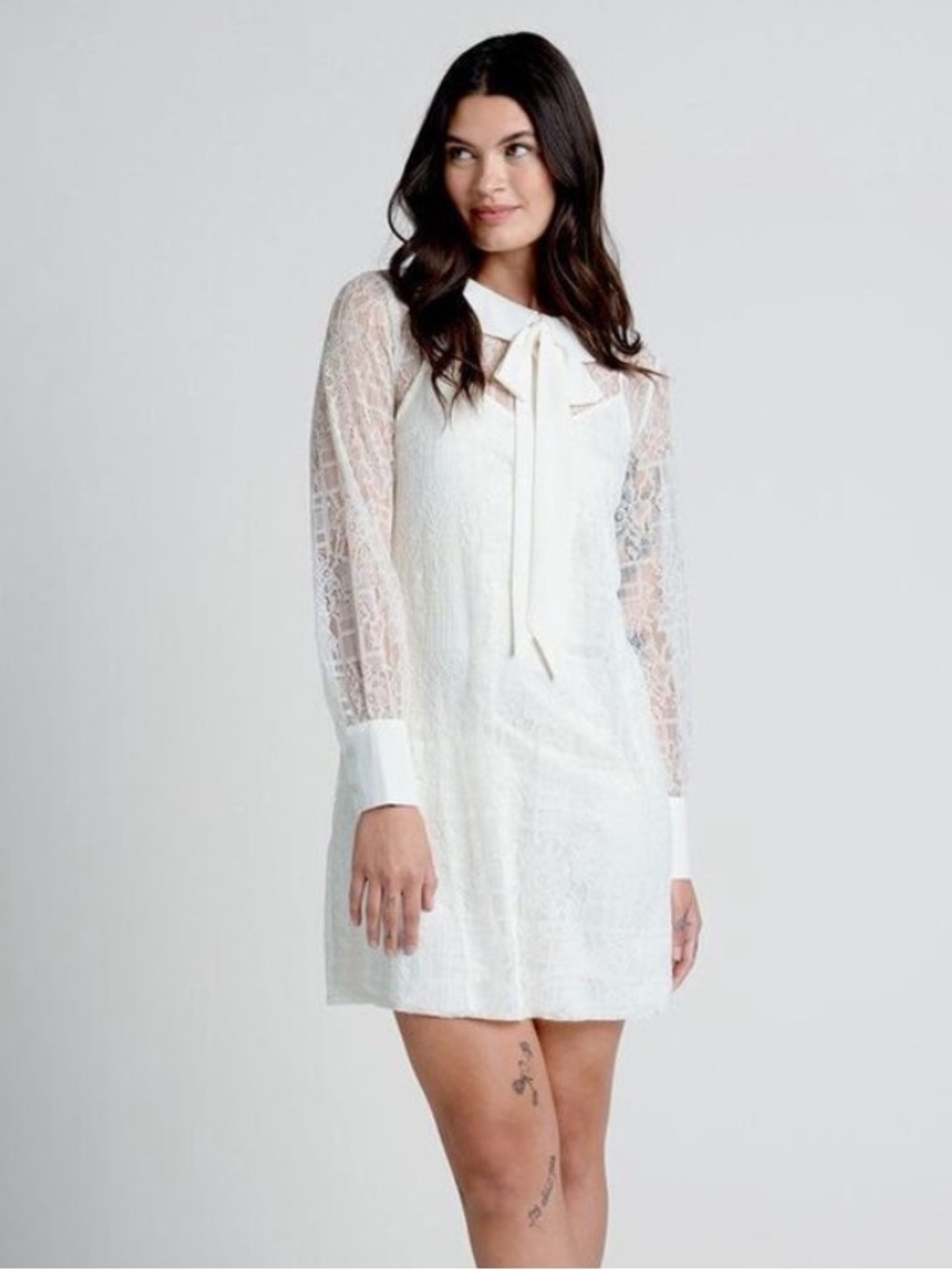 ModCloth Ivory Cream Honeymoon Maven Lace Shift Dress- Size 2X